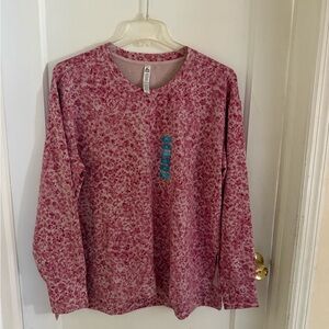 RBX Printer Long Sleeve french terey tunic - nwt